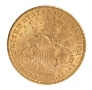 United States of America: 1904 Liberty Head $20 gold coin; United States shield and eagle verso, 33.43g, aEF. - 2