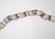 A Chinese export silver belt adorned with Chinese characters, 19th/20th century, stamped "Silver, H. K.", 89cm long, 130 grams. - 8