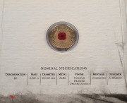 RED POPPY - REMEMBRANCE DAY: RAM 2012 coloured uncirculated $2, 'C' mint mark, in tri-fold card. - 2