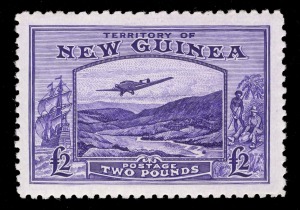 NEW GUINEA: 1935 (SG.204) &pound;2 bright violet Buluo Goldfields Air Mail, superb MUH.
