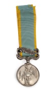 The CRIMEA MEDAL: 1854 with SEBASTOPOL clasp; engraved (partly rubbed) to STOW 34TH FT.