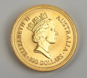 WELCOME STRANGER: 1987 $100 "Australian Nugget" gold bullion coin, the first in the series that would go on to become today's Kangaroos, comprising 1oz of .9999 gold. - 2