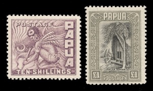 PAPUA: 1932-40 (SG.130 - 145) &frac12;d - &pound;1 Pictorials complete set, (15) fine and fresh MLH with a few MUH.
