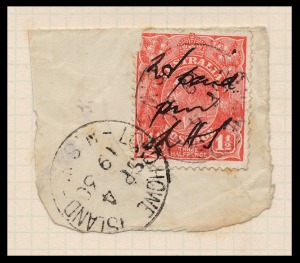 Kangaroos - Small Multiple Watermark: LORD HOWE ISLAND PROVISIONAL: A scarce example of the &frac12;d Red with manuscript "2d paid / PM / LHI" (small corner fault) tied to piece by "LORD HOWE ISLAND SP 4 1930" cds [See BW: 92ch - $2250] together with a collectio