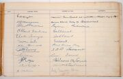 THE 1956 BALLARAT OLYMPIC VILLAGE VISITORS BOOK: Leather-bound guest book containing the signatures, addresses, and comments of no less than 435 Olympic athletes, distinguished guests, international and Australian Olympic officials, and other visitors to - 9