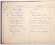 THE 1956 BALLARAT OLYMPIC VILLAGE VISITORS BOOK: Leather-bound guest book containing the signatures, addresses, and comments of no less than 435 Olympic athletes, distinguished guests, international and Australian Olympic officials, and other visitors to - 10
