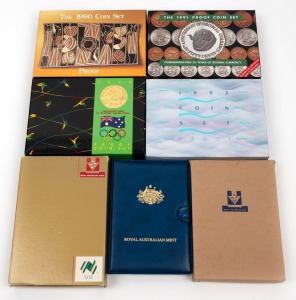 RAM PROOF SETS: Group comprising years 1985, 1986, 1988, 1990, 1991, 1992, and 1993. (7 items)