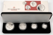 MASTERPIECES IN SILVER: 1988 RAM four-proof set, in sterling silver, comprising $5, 50c, $1, and $2 coins, in presentation case with box and CoA. - 2