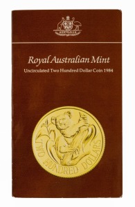 TWO HUNDRED DOLLARS: RAM 1980 carded gold Koala (10g, 22ct).