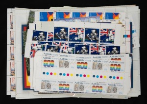 A mainly 1980s accumulation of complete sheets, gutter strips and other blocks; values to $1. (many 100s) FV: $1200+.
