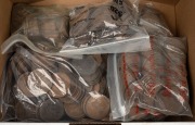 GREAT BRITAIN: An accumulation of bagged pennies and half-pennies; mixed condition, 5.5kg+ total weight.