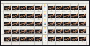 1966-2000 accumulation in sheets, gutter strips, sheetlets, etc. (many 100s) with values to $1; mainly fine. FV: $700+.