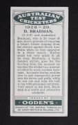 OGDEN'S CIGARETTE CARDS - CRICKET: Group comprising "Cricket 1926" complete set [50], together with 1928 "Australian Test Cricketers" complete set [36], including noted Don Bradman, Archie Jackson, and Jack Hobbs; mainly fine. (86 items) - 3