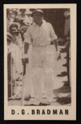 Diverse group of 1900s-1930s cricket trade cards, including Allen's [29], Wizard For Boys [32], The Boys' Realm [7], Chums [9], De Reske [9], Boys' Magazine [8], Patrol Tobacco [5], and many others; noted Don Bradman and Bill Ponsford; mixed condition - m - 6