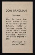 Diverse group of 1900s-1930s cricket trade cards, including Allen's [29], Wizard For Boys [32], The Boys' Realm [7], Chums [9], De Reske [9], Boys' Magazine [8], Patrol Tobacco [5], and many others; noted Don Bradman and Bill Ponsford; mixed condition - m - 7