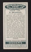 OGDEN'S: Group comprising 1926 "Cricket" complete set [50], 1928 "Australian Test Cricketers" complete set [36], and 1938 "Prominent Cricketers Of 1938" complete set [50]; G/VG. (136 items) - 3