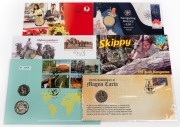 Group of six PNCs comprising 2005 "World Heritage Sites", 2015 "Magna Carta", 2019 "Australia Post", 2020 "Skippy", 2020 "Afghan cameleers of the Outback", and 2020 "Navigating History - Endeavour Voyage". (6 items)