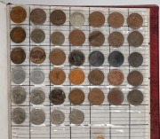 An Australia and all world accumulation in a large album. Noted a nice 1797 Cartwheel Twopence, several trade tokens, a miniature gold "sovereign", etc. - 2