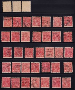 KGV Heads - Collections & Accumulations: ONE PENNY REDS: A black Hagner binder from the same collection as the previous lot, with approx. 1,700 stamps. A great source of stamps for shades, postmarks and possible varieties.