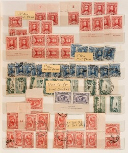 1927 - 1960s ex-dealer's accumulation in a large stockbook; a substantial quantity including better items, singles, blocks, Imprints, etc., but in very mixed condition. (100s).
