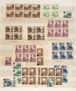 NORFOLK ISLAND & NAURU: 1947 - 1980s ex-dealer's accumulation in a large stockbook; a substantial quantity including better items, singles, blocks, Imprints, etc., but in very mixed condition. (100s).