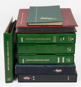 ALBUMS & ACCESSORIES: A large tub containing newish albums, Hagner pages in binders, a stockbook, etc.