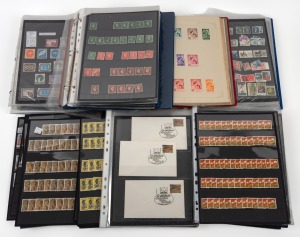 WORLD stamps in albums and on pages. Noted British Commonwealth Omnibus issues, Thailand, Sarawak, G.B., N.Z.,