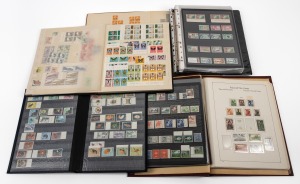 PACIFIC ISLANDS & AUSTRALIAN DEPENDENCIES: Collection in six albums. Noted Pitcairn 1940 Pictorials Imprint pairs, 1948 10/- Silver Wedding, 1957 QE2 Pictorials in Imprint blks or strips, 1963 2/6 FFH Plate blk.6, Christmas Island 1958 set in blks.4 ** or