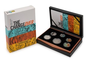 FIFTY YEARS OF DECIMAL CURRENCY: 2016 RAM "The Changeover" six-proof set, in presentation case with box and CoA.