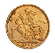 1902, 1908, 1909 and 1910 Sovereigns, Edward VII, St. George reverse, Melbourne Mint, (4). - 4
