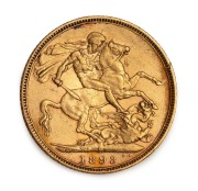 1889 and 1893 Sovereigns, Queen Victoria Jubilee Head, St. George reverse, Melbourne Mint, (2). - 3