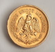 MEXICO: 1959 10 Pesos Hidalgo gold, Unc. - 2