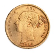 GREAT BRITAIN: 1884 and 1892 Half Sovereigns, Queen Victoria, Shield Reverses, (2). - 2