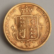 GREAT BRITAIN: 1884 and 1892 Half Sovereigns, Queen Victoria, Shield Reverses, (2). - 3