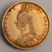 GREAT BRITAIN: 1884 and 1892 Half Sovereigns, Queen Victoria, Shield Reverses, (2). - 5