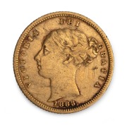 1880 and 1883 Half Sovereigns, Queen Victoria Young Head, Shield Reverse, Sydney Mint. (2). - 4