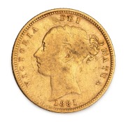 1881 Half Sovereign, Queen Victoria Young Head, and 1893 Queen Victoria Jubilee Head, Shield Reverses, Melbourne Mint, (2). - 2