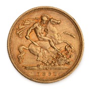 1893 Half Sovereigns, Queen Victoria Veiled Head, St.George Reverses, Sydney Mint, (2). - 2