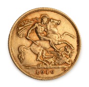 1906 and 1910 Half Sovereigns, Edward VII, St. George Reverse, Sydney Mint, (2). - 3