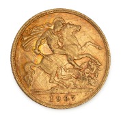 GREAT BRITAIN: Half Sovereigns: 1893, 1899, 1903, 1905 and 1907, mixed condition, (5). - 6
