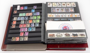GREAT BRITAIN: A mainly QE2-period accumulation in three albums and loose; noted many Prestige Booklets, P.O.Packs, year sets, booklets, etc. Substantial FV. (100s).