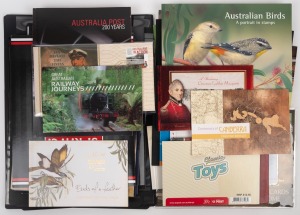 PRESTIGE BOOKLETS: Group issued in years spanning 1997 to 2019, including noted 1997 Classic Cars A.S.D.A. Dinner overprint, 2009 Parks & Gardens Melbourne Stampshow 200 Club overprint, and 2010 Macquarie Bicentenary Canberra Stampshow overprint, together