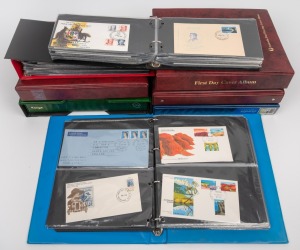 First day covers, pre-stamped envelopes, flight covers, maximum cards, special event covers, and similar; mostly Australian, contained in eight albums of various sizes. (100s of items, many unusual and rarely seen)