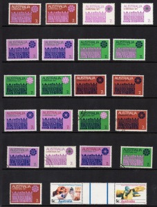 A diverse range in a blue Hagner album, including 1913 6d Kookaburra MUH, 1935 Jubilee set MUH, KGVI 5/10d Food Label, 1953 Produce Food blocks 9, 6d-3/- Birds in corner blocks of 4, 1966 Pictorials to $4, 1966 Navigator specimen set, 1971 Christmas block