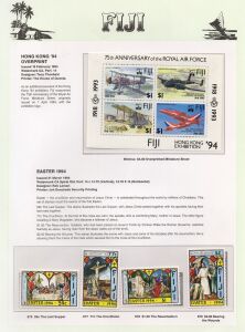 FIJI: A 1994-2012 comprehensive collection in a blue Seven Seas Fiji Hingeless Album, appears to be almost complete as per printed pages, with many of these stamps virtually impossible to find; stated to have a face value of $820