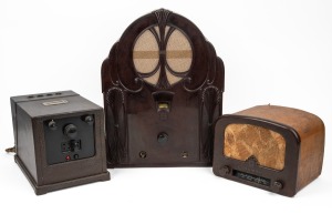 Three assorted vintage radios including COLUMBUS and PHILIP note: missing some components, ​​​​​​​the largest 41cm high.