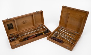 1930s Georg Wolf cystoscope with suite of matching accessories, each in bespoke timber case.