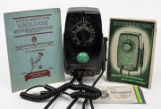 A 1940s black Bakelite Hyfrecator with original instruction manual and promotional leaflet, plus Journal of Urology [1936, Georg Thieme Verlag].