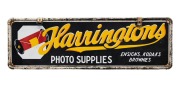HARRINGTONS PHOTO SUPPLIES "Ensigns, Kodaks, Brownies" vintage double sided hanging sign, 38 x 120cm. - 2