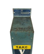 "VINCENT'S - FOR HEADACHE & PAIN" sixpence coin operated wall mount dispensing machine, 95cm high. - 2